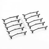 Weichuan 10pcsシルバーTwigブランチ亜鉛合金装飾ドア引き出しノブキャビネットワードローブ家具プルハンドルハードウェア飾り シルバー WY-LIFE80000335