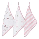 aden + anais (エイデンアンドアネイ) ウォッシュクロスセット 3枚セット washcloth 3 pack (ハートブレーカー3049)