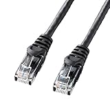 サンワサプライ CAT6LANケーブル (0.5m) UTP 1Gbps/250MHz RJ45 ツメ折れ防止 ブラック LA-Y6-005