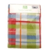 Chequered Buggy Blanket (Safari Friends design), red & green. SAME DAY DISPATCH by Beamfeature