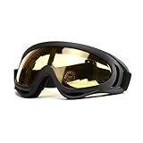 OneTigris ゴーグル　goggle　軽量　多目的 オートバイ用･サバゲー用･安全保護用など　UV400レンズ　UVカット (イエロー)