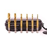 GORCHEN タップドリルセット 高速度鋼 面取りタップ 穴あけ ネジ 切り メトリック 6本 セット M3-M10