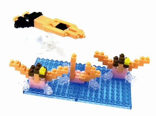 ナノブロック × 大図まこと 水泳 (シンクロナイズドスイミング&平泳ぎ)