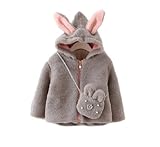 (ライフスター)Lifestr かわいい もこもこ ウサギ ラビット 耳つき コート(オリジナルエコバッグセット)