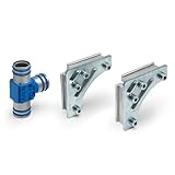 (STRAIGHT/ストレート) アルミ製エアー配管用(アルミパイプワーク) T型ジョイント ブラケット付 07-80242