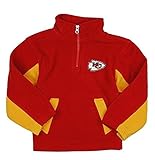 Kansas City Chiefs Nfl Little Boys 1 / 4 Zipマイクロフリースセーター、レッド
