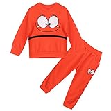DIAMONDO Kids Baby Boy Girls SuitsトラックスーツCartoon Face TopハーレムパンツOutfit 90 オレンジ 1bm1nb3qd5bt1yd0D10e