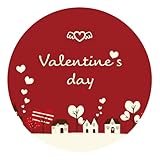 [メイドインたんたん] バレンタインシール 丸形30ミリ48枚入 上質紙 v-y-003