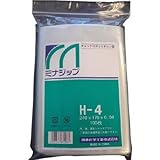 酒井化学工業:ミナ チャック付ポリエチレン袋 「ミナジップ」H-4 MZH-4 型式:MZH-4（1セット:100枚入）