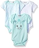 Quiltex Baby Girls' 3 Pack Bodysuit Light Blue 3/6 [並行輸入品]