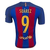 Nao 2016 2017新しいFootball Soccer Suarez 9 Authenticホームジャージーブルー ブルー