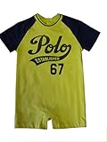 ラルフローレンの子供服　POLO　RALPHLAWREN　ベビーカバーオール　ロンパース　コットン１００％　男の子）９M(72cm~76cm) [並行輸入品]