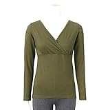 あったかインナー・産後用おしりすっぽりクロスオープン長袖 カーキ サイズ：ＬＬ