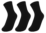 (ラボーグ)La Vogue キッズ 子供 靴下 ソックス クルー丈 女の子 男の子 ジュニア 3足セット 無地 通学 スクールソックス スポーツ カジュアル ブラック S