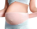 hanano ワンタッチ 3D 妊婦帯 腰の負担を 軽減 簡単 装着 腹帯 簡単 マジックテープ装着 (L, ピンク)