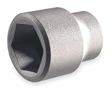 Ampco Safety Tools SS-1/2D15/16 Socket, Standard, Non-Sparking, Non-Magnetic, Corrosion Resistant, 1