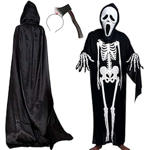 「circle chocolate」 コスプレ 衣装 ハロウィン 仮装 ホラー 骸骨 お化け 定番 「マスク+骸骨マント…