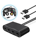 「アップグレード版」Tukebon switch用GCコントローラ変換アダプタ GCコントローラー接続タップ ニンテンドー ゲームキューブ コントローラ接続タップ ４ポート 最大８人同時にプレイ 大乱闘スマッシュブラザーズ対応 switch OLED/Switch/Wii U/PC用