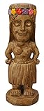 Moonrays 95962 Tiki Themed Outdoor Solar Light, Garden Gnome, Island Princess [並行輸入品]