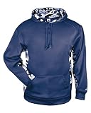 空白Back Navyブルー大人用4 x l with Navy Blue Camoサイドとinner-hoodie