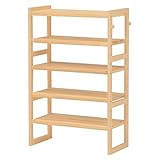 シンプルシューズラック 下駄箱 【幅60cm×高さ92cm】 木製 パイン 高さ調節可 フック2個付き MSS-6311NA ナチュラル