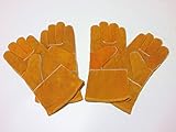 ワーク レザー グローブ 作業用 革手袋 セミロング タイプ ２双 セット 溶接 作業 アウトドア BBQ 野外作業 に