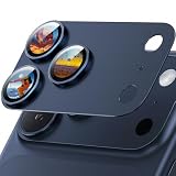 Jurqqer いfor iphone 17 Pro カメラ保護 全面保護 9Hサファイアガラス＆航空用アルミ合金製 防指紋 高透過率防傷 耐衝撃 露出オーバー防止 -for iPhone 17 Pro専用 ダークブルー