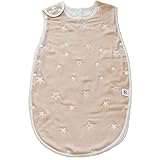 （アーネス）Arnes 主婦が選んだ 6重 ガーゼ スリーパー オーガニック コットン ブラウンスター（70-120cm ２から７歳）