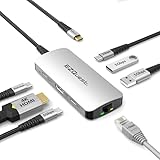 USB-C マルチメディア 7-in-1 ハブ HDMI 4K 100ワット USB-C Power Delivery (FRS) または 5Gbpsデータ USB-Cポート x 2 USB-A 3.0ポート x 2 ギガビットイーサネット