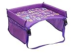 お子様 車内 チャイルドシート用 トレイテーブル 防水 お遊び台 お絵かき台 食事台 渋滞 長時間ドライブのお供 サイドメッシュポケット (紫の)