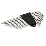 uxcell トルクスキーレンチセット 金属 ハンディツール L形 トルクススター シルバートーン