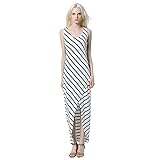 ワンピース レディース 夏 Kohore きれいめ ドレス 結婚式 夏ワンピース レディース マキシドレス スプリットスカート ストライプ ノースリーブ 通勤 リゾート デート 披露宴 s-5xl 大