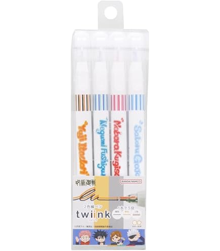 Amazon.co.jp: サンスター文具 水性ペン ツインク 2色線ペン 4本 A