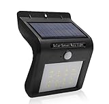 D-Product 夜の灯 16LED 白色 ソーラーライト ウォールライト 人感センサーライト 玄関先 庭 軒先 駐車場 車道 プレイガーデン ガレージ周りなど屋外照明に適用 自動点灯/消灯 省エネ