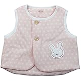 《春秋対応》(日本製) Pample Mousse(パンプルムース) ドット柄中綿入りキルト胴着 50cm~70cm/PK NO.DP-81519