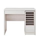 省スペースに収納できるデスク・ワゴンセット　　ホワイト