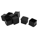 uxcell　脚キャップ　家具フットカバー　家具足パッド　8個入り　ブラック　ゴム　家具保護　30mmx30mm