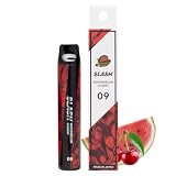 【公式】SLASH スラッシュ 電子タバコ VAPE 持ち運びシーシャ 使い捨て ニコチンなし 1600回使用可能(スイカチェリー)