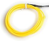 光る ELワイヤー 単品 直径2.3mm 1m イエロー [ ELチューブ 照明 エレクトロルミネッセンス 衣装 EDM ネオンワイヤー]
