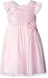 Little Me Baby Toddler Girls' Sequin Dress with Panty Light Pink 4T [並行輸入品]