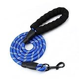 リード 犬 おしゃれ 定番 スタンダード 中型犬 大型犬 小型犬 LaLUCA 頑丈 反射 長い フック かわいい LaLUCA GOODS (ブルー)