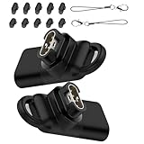 Garmin(ガーミン)用変換アダプター（2個） L型Type-C対応 + 防塵プラグ 充電ポート用（10個）TPU素材 スマートウオッチ変換アダプター ガーミン用 変換アダプター USB Type C 変換アダプター Garmin用 スマートウォッチ 充電ケーブル 急速充電器 vivosmart5/ForeAthlete55/venu sq2/venu2/Fenixシリーズに対応(ブラック)