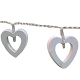 Zhaozhe装飾ライト LEDストリングライト ハート型ライト 10LED 雰囲気作り 結婚式 プロポーズ バレンタインデーパーティー (ホワイト)