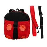 Baoblaze ベビー小物　迷子防止リュック　ハーネス　ハーネス付きリュック　お出掛けバック　かばん　全2カラー - レディバード