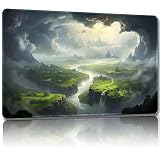 Malqiqi MTG用プレイマット、無料収納バッグ付き、ゲームマット 24 x 14インチ、カード用TCGおよびボードゲームマット(スカイレギュラー)