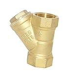 SunniMix 真ちゅう　フィルター　バルブ　Y型　ストレーナバルブ　ホース　チューブ　コネクタ　安全　耐久性　信頼性　全2サイズ - ゴールデン