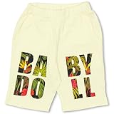 ベビードール 花柄ロゴハーフパンツ 子供服 110cm オフホワイト
