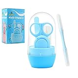 【5セット】MADHOLLY　爪やすり　赤ちゃん　ベビー爪切り　ハサミ　人気　ヘルスケアキット 新生児のギフト 収納ケース付き ブルー