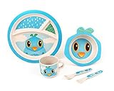 Bamboo Meal Set / Plate set / Dinner set by Green Frog Friends, Eco-friendly Bamboo Dishes, Kids pla