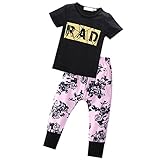 【ノーブランド品】 Tシャツ+パンツ　セット　子供服　衣装　花柄　ファッション　かわいい　贈り物　全4サイズ - 90